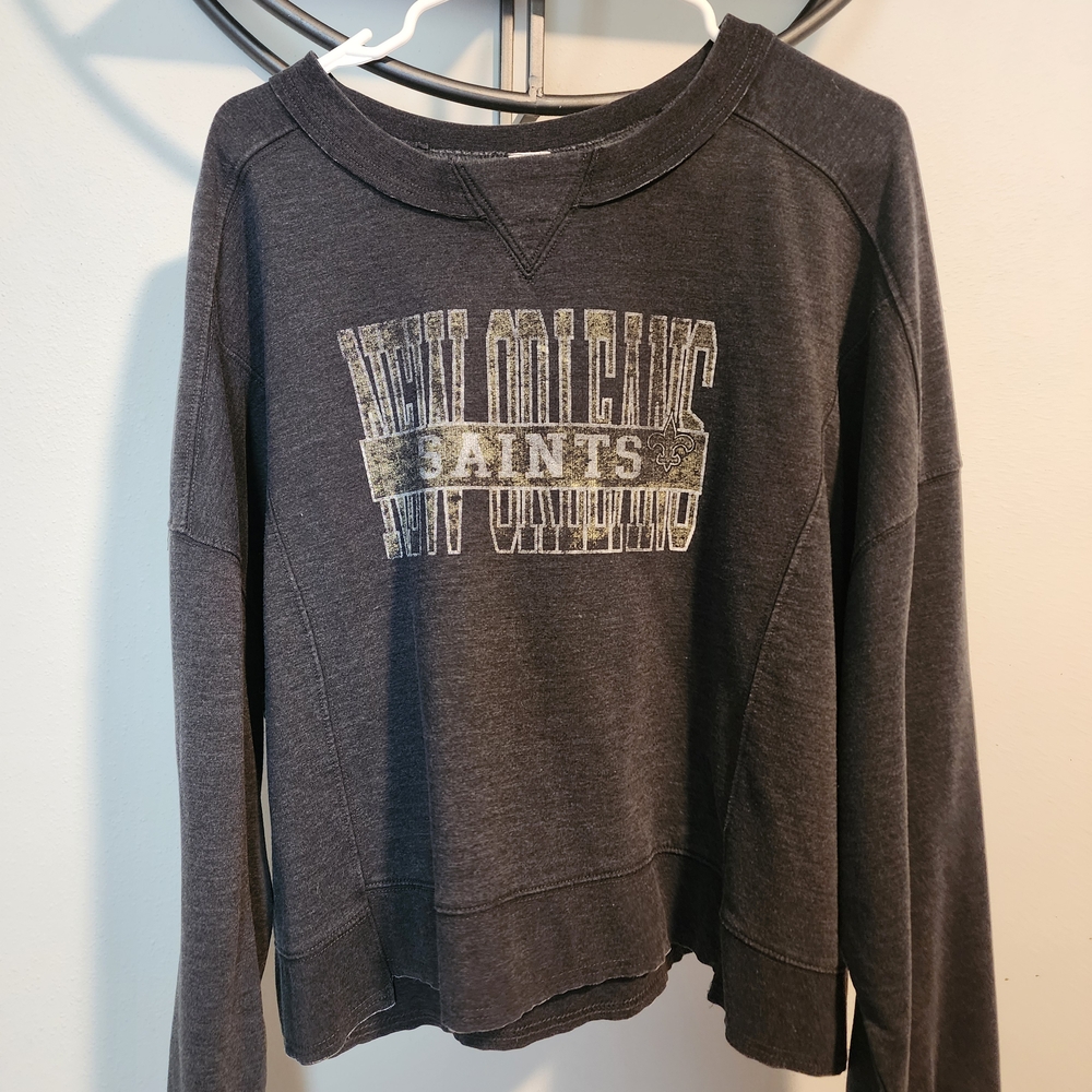 Women's Gray New Orleans Saints Sweatshirt